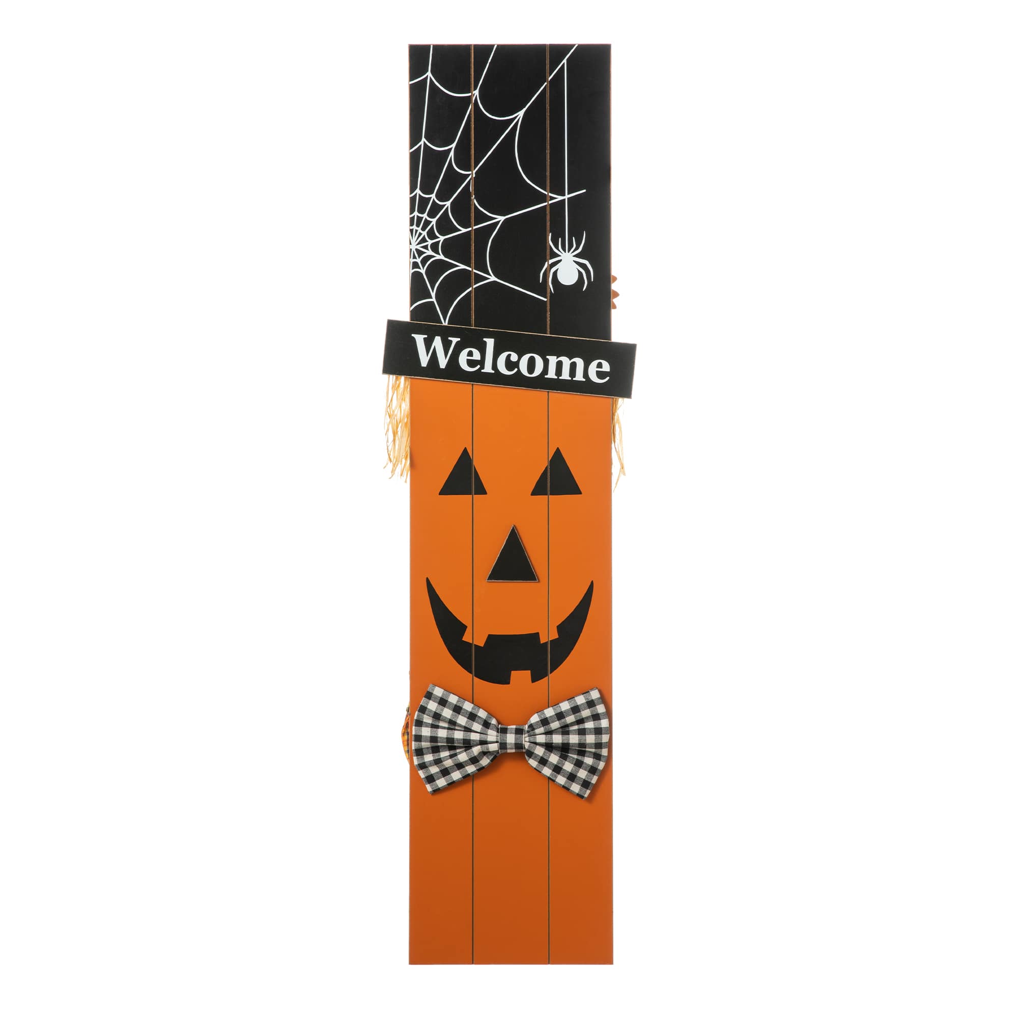 Glitzhome® 36" Double Sided Wooden Scarecrow & Pumpkin Porch Décor For Halloween & Fall